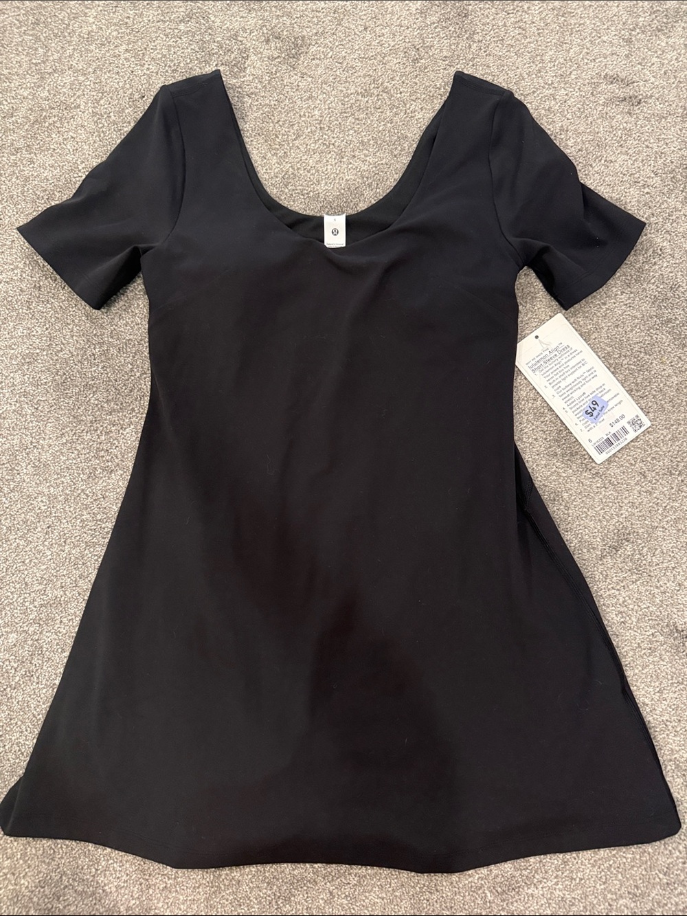 lululemon athletica Black Scoop Neck Short Sleeve Tunic
